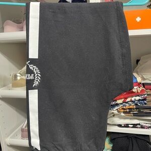 PINK Victoria's Secret Black and White Joggers with Sporty Stripes